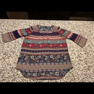 Women’s hobo multicolored blouse top medium